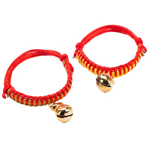 Hand-woven pet cat bell necklace